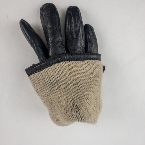 Grandoe Vintage Soft Black Vegan Leather Gloves Medium 7 - Picture 16 of 16